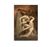 YMXSDIMDS Impression sur toile Dante et Virgile en par William Adolphe Bouguereau - Décoration murale moderne pour chambre à coucher - 40 x 60 cm