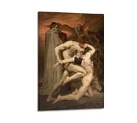YMXSDIMDS Impression sur toile Dante et Virgile en par William Adolphe Bouguereau Décoration murale moderne 30 x 45 cm
