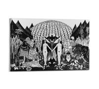 YMXSDIMDS Impression sur toile Garden of Eden par M.C. Escher - Décoration murale d'intérieur moderne - 60 x 90 cm