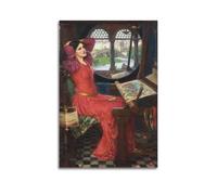 YMXSDIMDS Impression sur toile « I Am Half-Sick of Shadows, Said The Lady of Shalott » par John William Waterhouse - Décoration murale - 40 x 60 cm