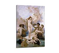 YMXSDIMDS Impression sur toile La Naissance de Vénus de William Adolphe Bouguereau - Art mural décoratif pour salon, chambre à coucher - 30 x 45 cm