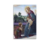 YMXSDIMDS Impression sur toile Madonna et enfant avec jeune Saint Jean-Baptiste par Sandro Botticelli Décoration murale moderne 50 x 75 cm