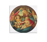 YMXSDIMDS Impression sur toile Madonna of The Magnificat par Sandro Botticelli - Décoration murale moderne pour chambre à coucher - 60 x 60 cm
