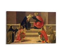 YMXSDIMDS Impression sur toile murale moderne avec inscription « The Couronation of The Virgin » par Sandro Botticelli - 40 x 60 cm