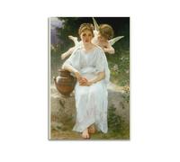 YMXSDIMDS Impression sur toile Murmure d'amour par William Adolphe Bouguereau - Décoration murale moderne pour chambre à coucher - 50 x 75 cm