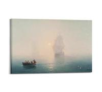 YMXSDIMDS Impression sur toile Naval Ship par Ivan Aivazovsky - Décoration murale pour chambre à coucher et salon - 30 x 45 cm