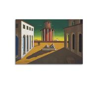 YMXSDIMDS Impression sur toile Piazze D Italia De Chirico par Giorgio De Chirico - Décoration murale pour chambre à coucher et salon - 30 x 45 cm