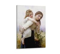 YMXSDIMDS Impression sur toile Pleasant Burden par William Adolphe Bouguereau - Décoration murale pour salon, chambre à coucher - 40 x 60 cm