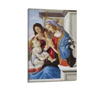 YMXSDIMDS Impression sur toile représentant la Vierge et l'enfant avec Saint Jean-Baptiste 2 par Sandro Botticelli - Décoration murale - 50 x 75 cm