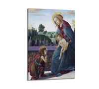 YMXSDIMDS Impression sur toile représentant Madonna et l'enfant avec le jeune Saint Jean-Baptiste par Sandro Botticelli - Décoration murale d'intérieur moderne - 30 x 45 cm