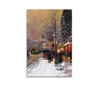 YMXSDIMDS Impression sur toile représentant Paris, Place de la République (2) par Edouard Cortes - Peinture d'art cool - Impression sur toile - Idée de décoration d'intérieur - 50 x 75 cm