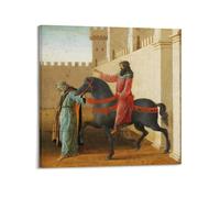 YMXSDIMDS Impression sur toile « Returning from Victory » de Sandro Botticelli - Décoration murale moderne pour chambre à coucher - 60 x 60 cm