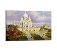 YMXSDIMDS Impression sur toile Sacred Heart of Paris par Edouard Cortes - Art mural - Impression sur toile - Idée de décoration d'intérieur - 20 x 30 cm