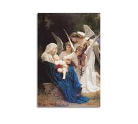 YMXSDIMDS Impression sur toile Song of Angels par William Adolphe Bouguereau - Décoration murale d'intérieur - 40 x 60 cm