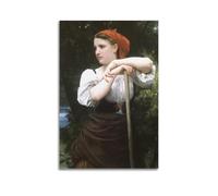 YMXSDIMDS Impression sur toile The Haymaker, 1869 par William Adolphe Bouguereau - Décoration murale d'intérieur moderne - 50 x 75 cm