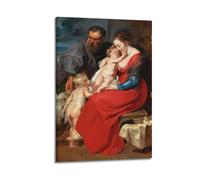 YMXSDIMDS Impression sur toile « The Holy Family with Saints Elizabeth And John the Baptist » de Peter Paul Rubens - Décoration murale d'intérieur moderne - 50 x 75 cm