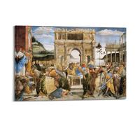 YMXSDIMDS Impression sur toile The Punishment of Korah par Sandro Botticelli - 60 x 90 cm