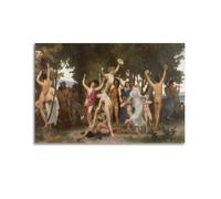 YMXSDIMDS Impression sur toile « The Youth of Bacchus » de William Adolphe Bouguereau - Décoration murale pour chambre à coucher et salon - 50 x 75 cm