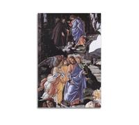 YMXSDIMDS Impression sur toile « Three Temptations of Christ » par Sandro Botticelli - Décoration murale moderne - 60 x 90 cm