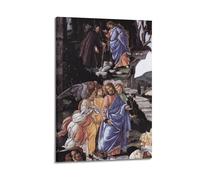 YMXSDIMDS Impression sur toile Three Temptations of Christ par Sandro Botticelli - Décoration murale pour salon - 40 x 60 cm