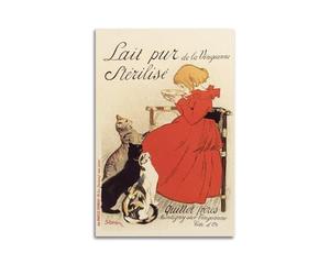 YMXSDIMDS Lait Pur Sterilise par Theophile Steinlen Poster sur toile pour décoration d'intérieur ou salon 30 x 45 cm