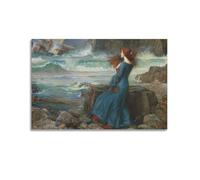 YMXSDIMDS Miranda-The Tempest by John William Waterhouse Impression sur toile Décoration murale Idée de décoration 20 x 30 cm