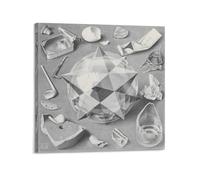 YMXSDIMDS Order And Chaos by M.C. Escher Peinture Poster Impression sur toile Décoration d'intérieur 60 x 60 cm