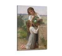 YMXSDIMDS Poster décoratif décoratif à suspendre à la fontaine de William Adolphe Bouguereau - Décoration d'intérieur - 50 x 75 cm
