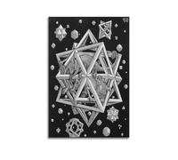 YMXSDIMDS Stars by M.C. Escher Peinture murale à suspendre pour chambre à coucher 60 x 90 cm