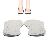 YMXWAN Semelles Orthopédiques de Jambe en O,Semelles Intérieures Compensées en Cuir pour Femmes et Hommes,Orthopédiques de Pronation de Supination pour Douleurs au Genou,Surpronation