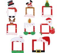 Ymxygz Autocollants Muraux Amovibles en Feutre pour Interrupteur De Noël, 8 Pièces, Autocollants Muraux pour Interrupteur De Lumière, pour Décorations De Noël