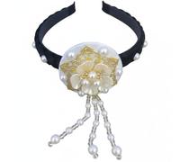 Ymxygz Bandeau Traditionnel Coréen Hanbok pour Femme, Élégant Bandeau À Perles Pompons, Accessoire De Coiffure Coréen Classique