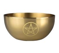 Ymxygz Bol D' Pentagramme, Bol D'offrande De Sorcière, Bol De Rituel Doré, Fournitures De Tarot De Sorcellerie pour Divination De Sorcellerie Païenne