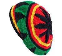 Ymxygz Bonnet Jamaïcain Rasta en Maille, Béret Tricoté À Feuilles Multicolores, Style Hip-hop, Couvre- Unisexe, Coupe Ample Décontractée.