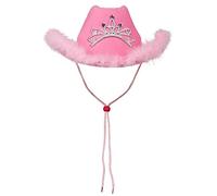 Ymxygz Chapeau De Cowboy Rose Rouge, Couronne Clignotante, Diadème, Chapeau De Princesse De Cowgirl, Costume De Vacances, Fourniture De Fête