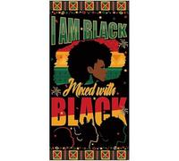 Ymxygz Décoration De Porte pour Une Fête sur Le Thème du Mois De L'histoire Afro-américaine : Drapeau De Fond Décoratif pour Une Fête du Festival du Mois De L'histoire des Noirs