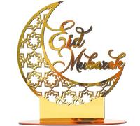 Ymxygz Ornement De Table en Acrylique avec Lune du Ramadan, Ajouré, Étoile De Lune, Centre De Table Eid Mubarak, Décoration De Maison Islamique