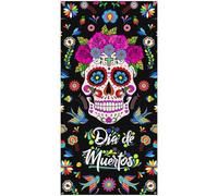 Ymxygz Panneau De Porche Mexicain du Jour des Morts, Bannière De Couplet Suspendue À Porte, Dia De Los Muertos, De Mariée du Marié, Bannière De Porche De Maison, Décoration d'halloween