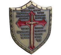 Ymxygz Pièce Commémorative en Antique des Templiers, Mise sur Toute L'armure De Dieu, Pièce De Monnaie De Défi, Prière Éphésiens 6:13-17