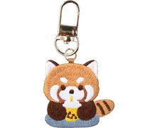 Ymxygz Porte-clés Mignon Raton Laveur Brodé Porte-clés Panda Roux Pendentif À Dos Animal Kawaii Breloque Panda Roux Porte-clés De Voiture Pendentif Clé