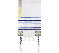 Ymxygz Tallit Messianique pour Enfants, Châle De Prière 30x105cm, Châle De Prière À Rayures Juives, Foulard De Prière Arabe avec Tzitzit