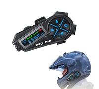 YMY Casque de moto Bluetooth amovible, 2 voies, 500 m, interphone 2 conducteurs avec suppression du bruit CVC, 2 types de micros, radio FM étanche pour VTT/motoneige