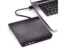 YMY Lecteur CD externe portable ultra fin USB 3.0/USB-C 2 en 1 pour Windows iOS etc Noir [USB 3.0 + convertisseur USB-C)