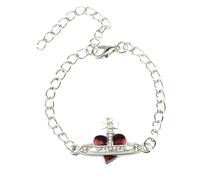 YMYDRCRPO Bracelet à perles de breloques Pendentif tendance Saturne en cristal de strass Planète pour femmes Bijoux de charme de mode Cadeau réglable pour dames et filles