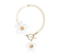 YMYDRCRPO Bracelets à perles de cristal Chaîne en alliage peinte à la bombe de fleurs transfrontalières de style pour fleurs peintes à la bombe pour femmes Chaîne réglable pour femmes Filles Garçons