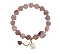 YMYDRCRPO Bracelets en jade colorés purement faits main - accessoires légers chinois à perles d’améthyste, accessoires de vêtements ajustables