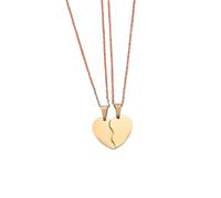 YMYDRCRPO Collier perlé en alliage 10 pièces pendentif brodeur de cœur brisé pour femmes hommes polissage miroir en acier inoxydable en cœur DIY couple réglable pour dames filles et garçons