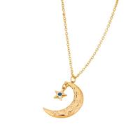 YMYDRCRPO Colliers pour hommes cool Un pendentif féminin à la mode élégant et simple polyvalent en étoile et en forme de lune adapté au quotidien et en cadeau Chaîne réglable unisexe
