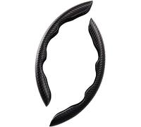 YMYQF 2 Pièces Daim Voiture Housse de Volant pour Mercedes-Benz CITAN Box/Combi/Mixto (415) 2013-2020, Couverture Volant de Voiture Segmentée Respirant Antidérapant,A-Black