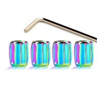 YMYQF 4 Pièces Métal Voiture Pneu Valve Capuchon Bouchon pour Ford Escort Sedan (China) 2018 2019 2020 2021 2022 2023 2024 2025, Étanche Antirouille Joint Caoutchouc Bouchons de Valve,D